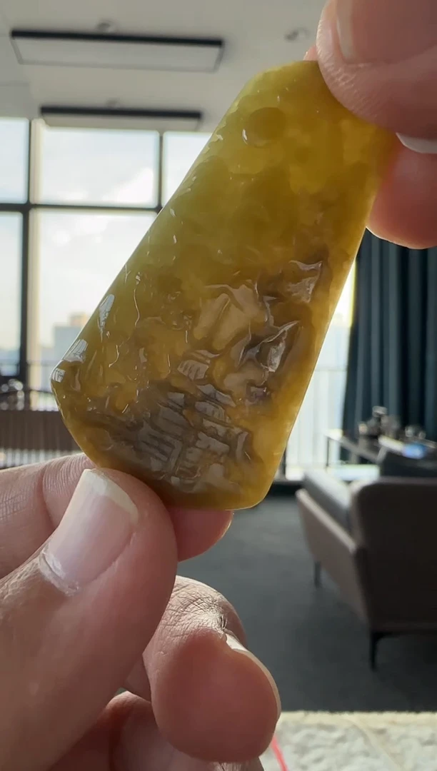 颈饰未镶嵌翡翠天然翡翠A货孤品一件