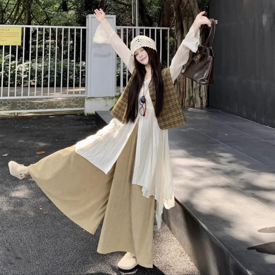 春游出行旅游韩系早春穿搭套装洋气开春级感轻奢高端休闲套装T-46