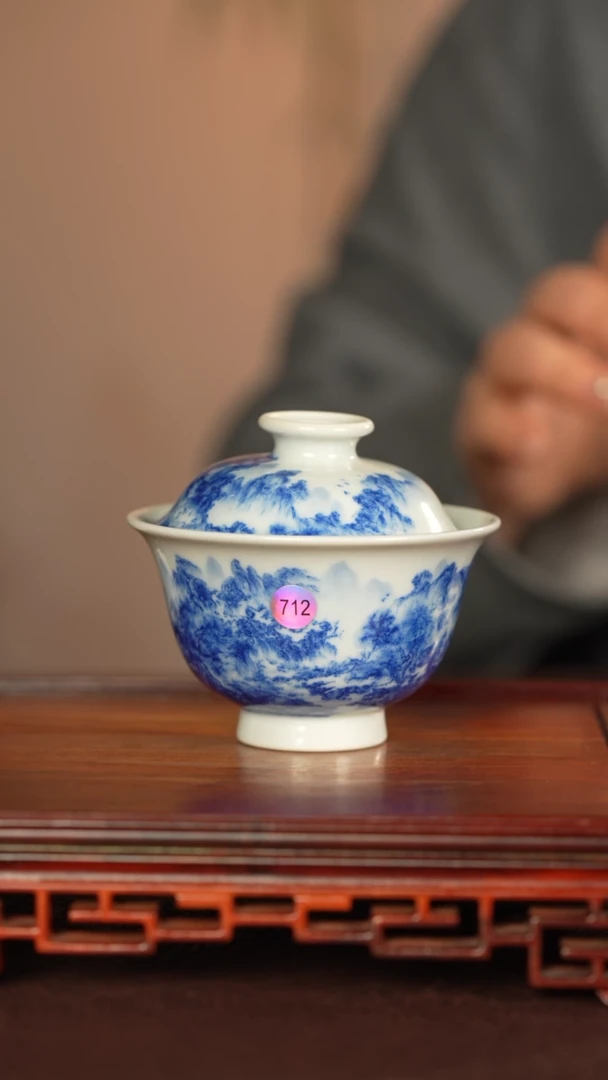 【闪购商品】盖碗刘建锋窑景德镇手工手绘陶瓷