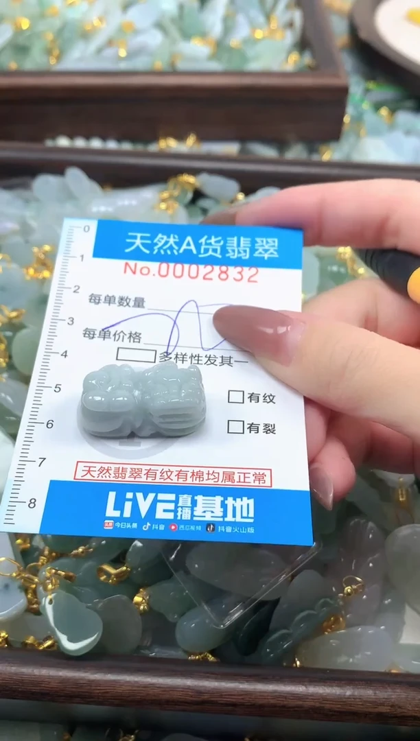 颈饰未镶嵌翡翠净货挂件-2832