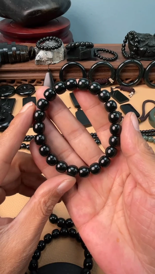 未镶嵌手链和田玉皮勒村老矿塔青卡10