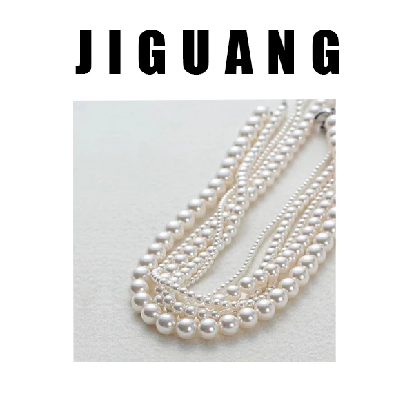 3-5mm百搭气质女款极光正圆珠珠项链