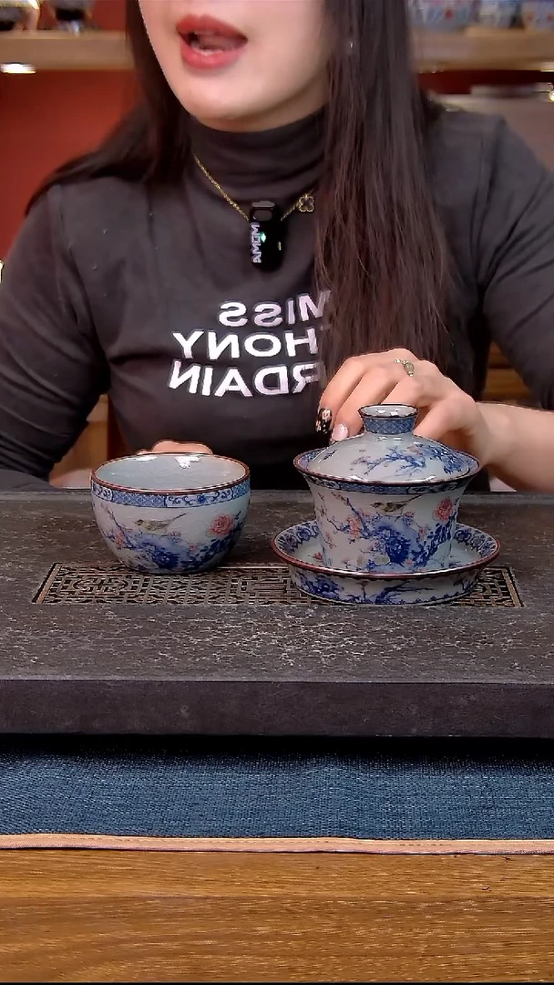 简装家用款2件套 老陶泥开片纹陶瓷茶具