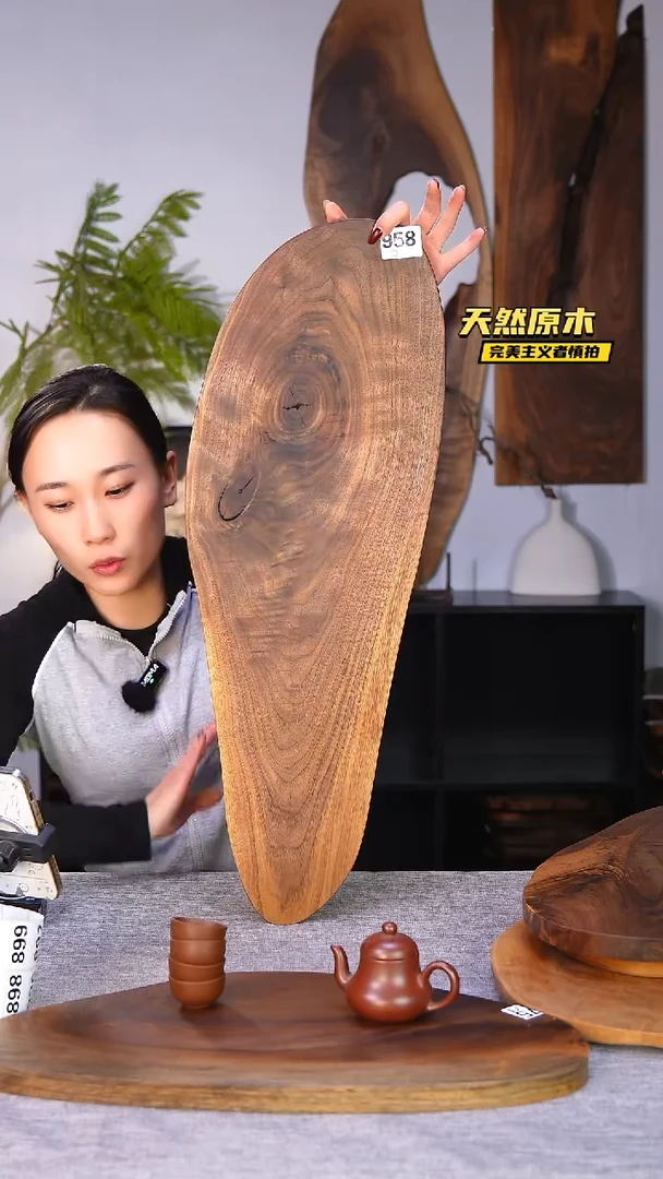 木北美黑胡桃原木.干裂疤结不属于商品质量问题完美主义者慎拍