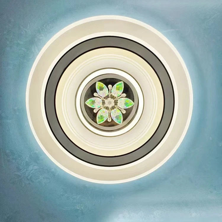 【光一&鑫派品牌】高品质水晶花led现代简约主卧室房间吸顶中山灯具