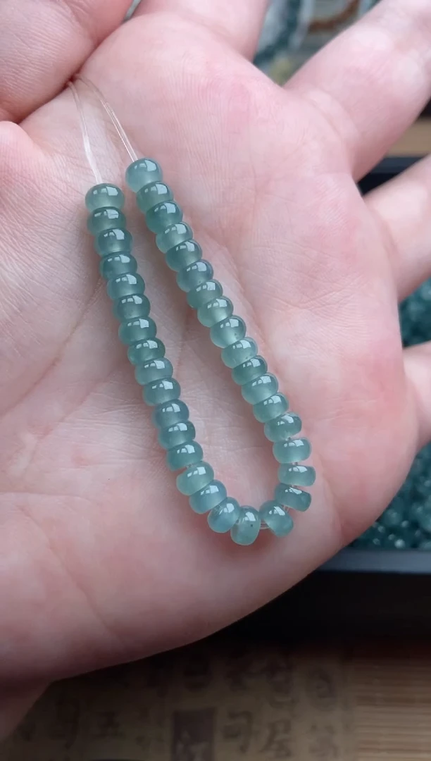 【闪购商品】翡翠手串未镶嵌多样性发货算盘珠55颗卡5浅色