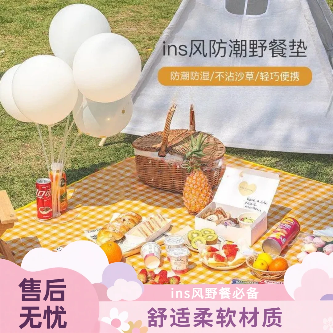 【新品特惠】户外野餐垫沙滩帐篷垫子防潮垫加厚便携春游垫野餐盒
