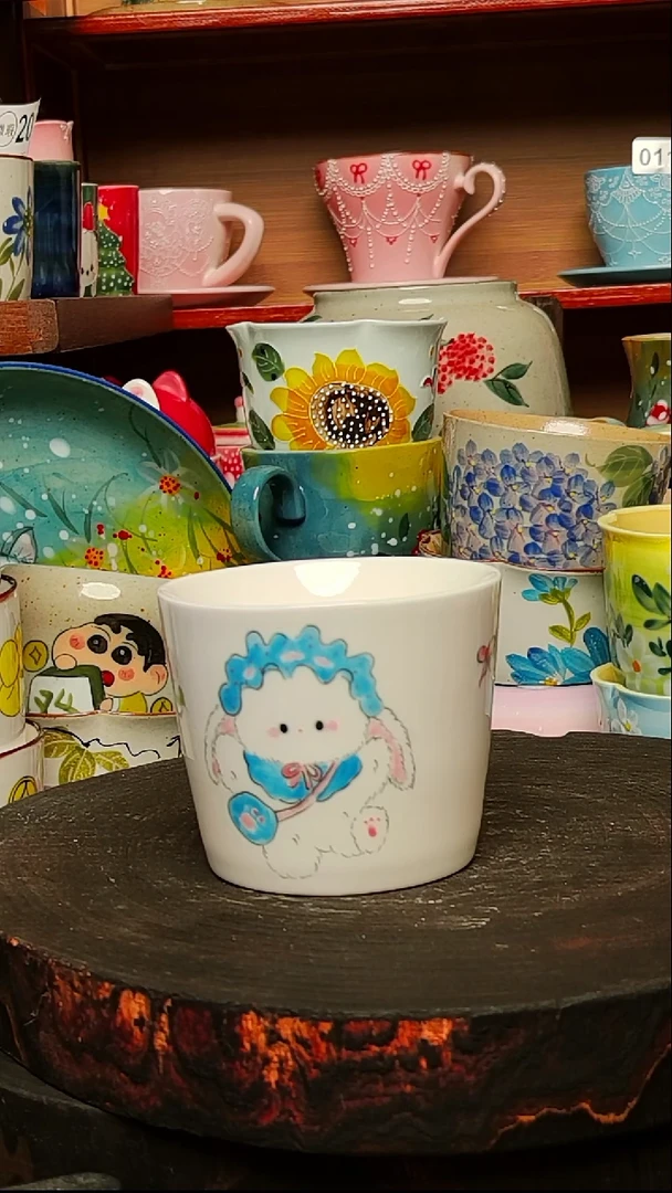 摆件陶景德镇创意手绘高温陶瓷有瑕