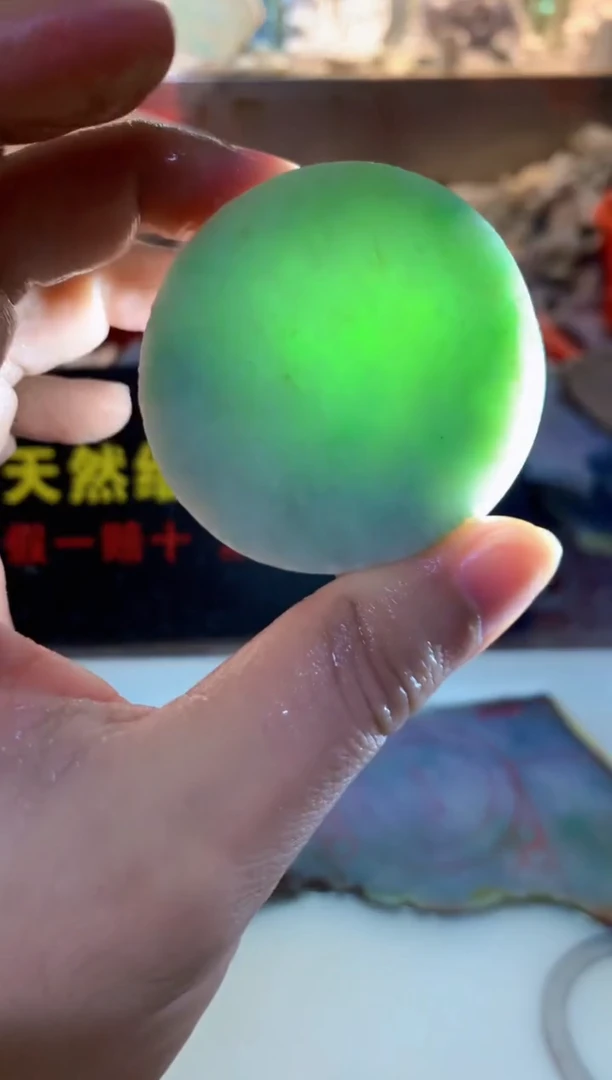 裸石翡翠0朗0翡翠珠宝760