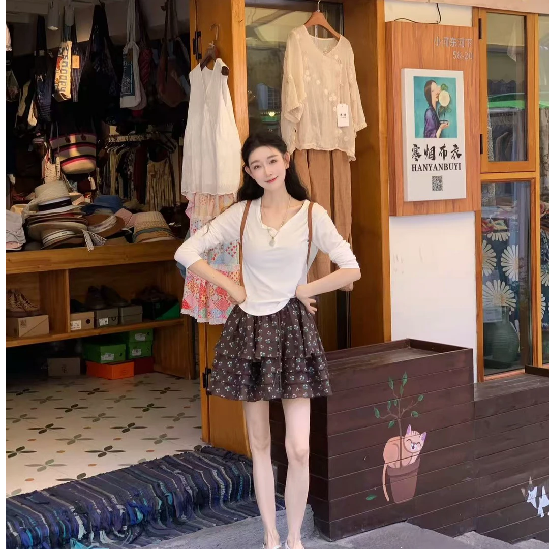 OUDOCKEE 鸥鸥 【网红上衣】 纯色宽松显瘦罩衫长袖 T2503K528T