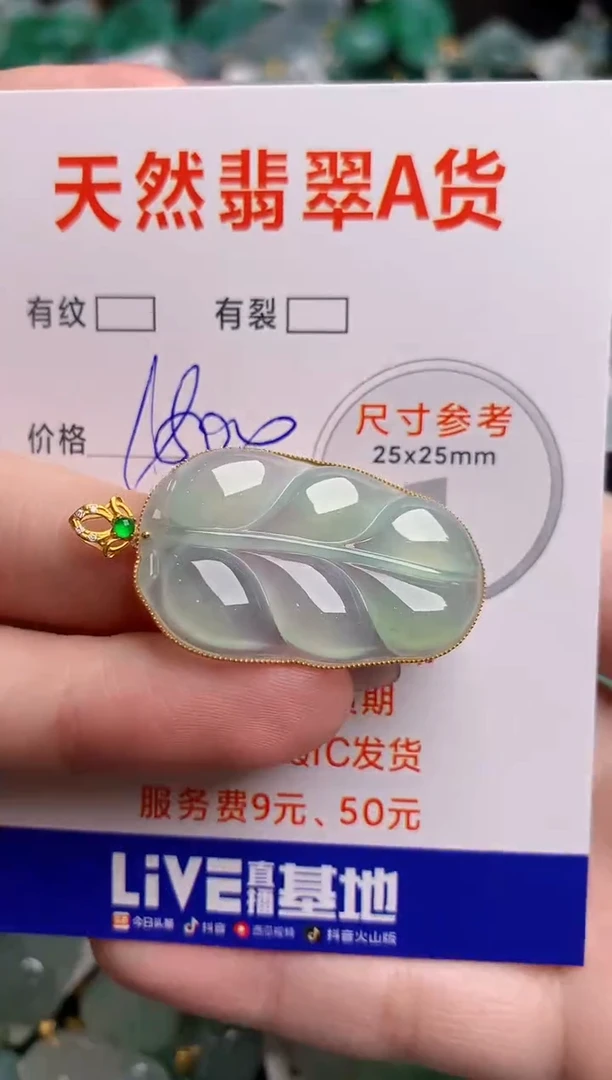 翡翠18K金镶嵌颈饰0683846013