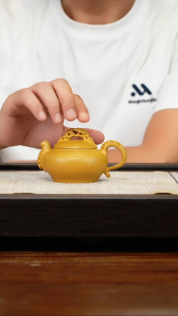 茶壶紫砂我**宝黄金段云根