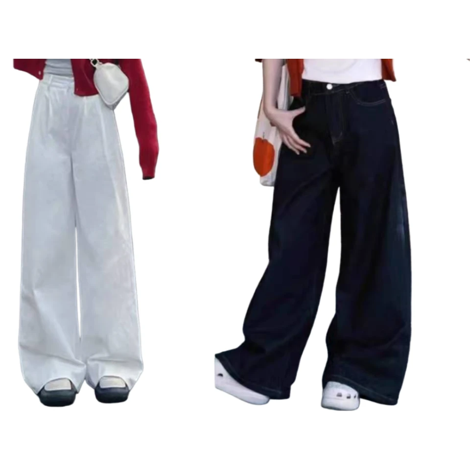 没事哒家高腰宽松阔腿休闲裤