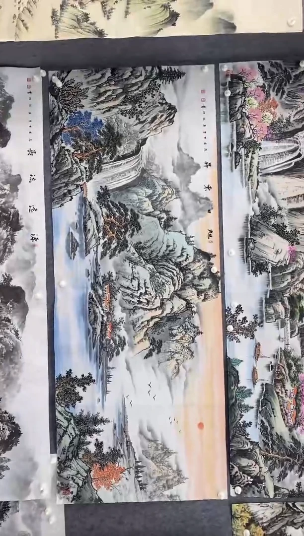 国画大****）沈泳江 手绘 小六尺180*70cm