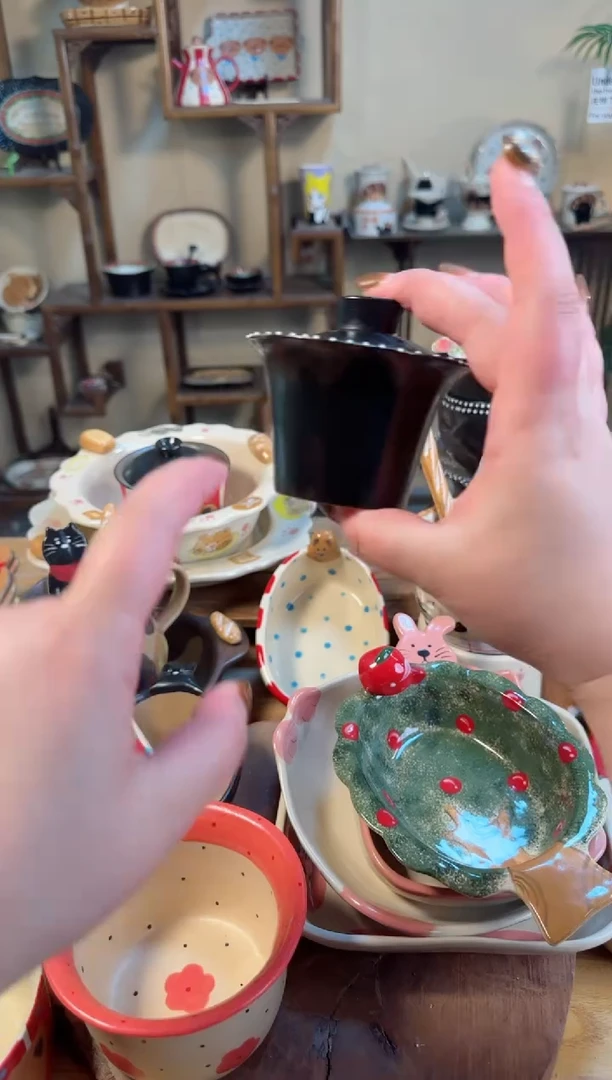 【闪购商品】黑色玫瑰高温高温瓷器