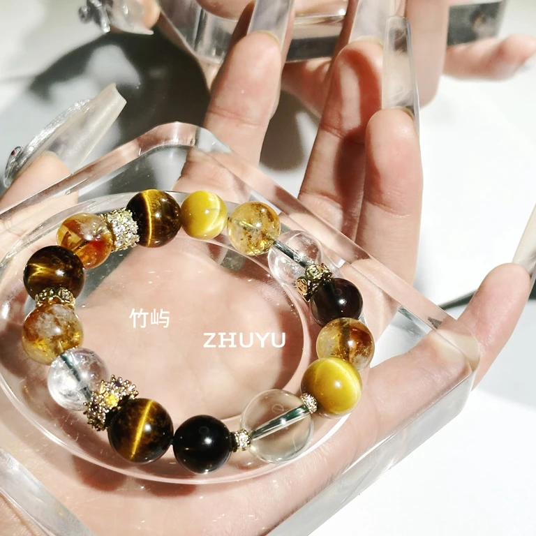 【金霸大综合】喜马拉雅水晶黄虎眼金虎眼茶晶黄水晶（多样性发一）