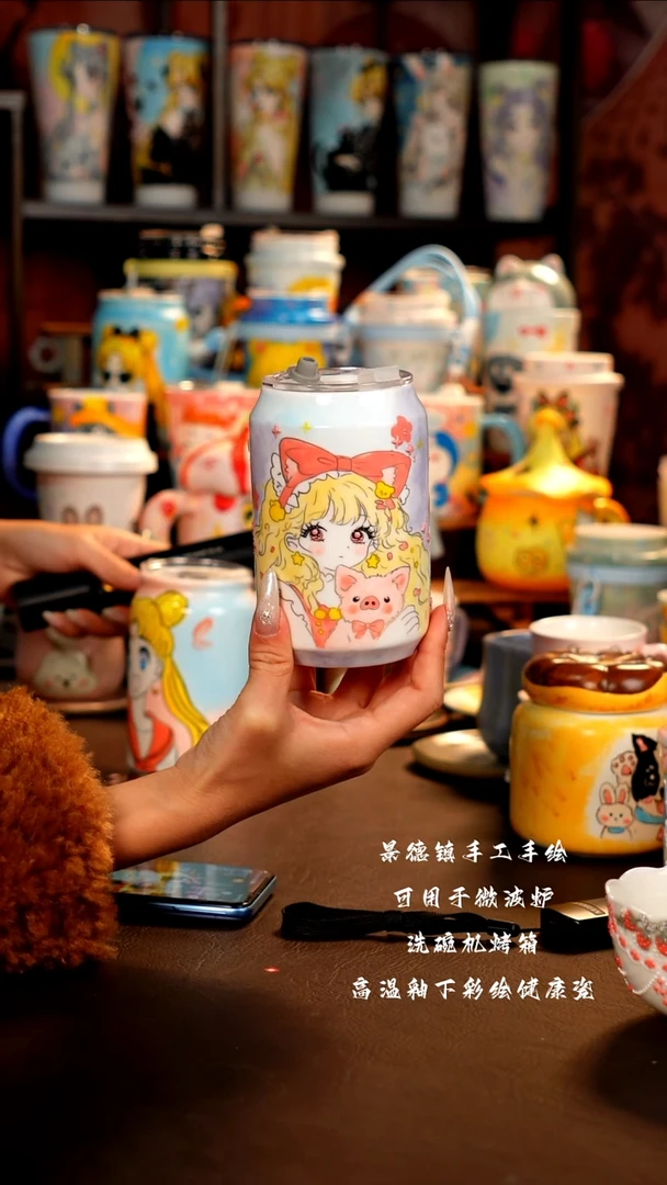 景德镇设计款手工手绘杯杯