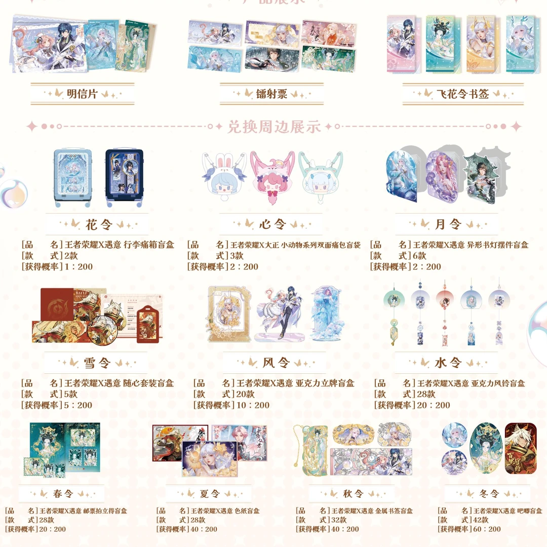 王者荣耀 遇意 飞花令福袋 遇知篇 卡牌收藏盲盒代拆(正版授权)