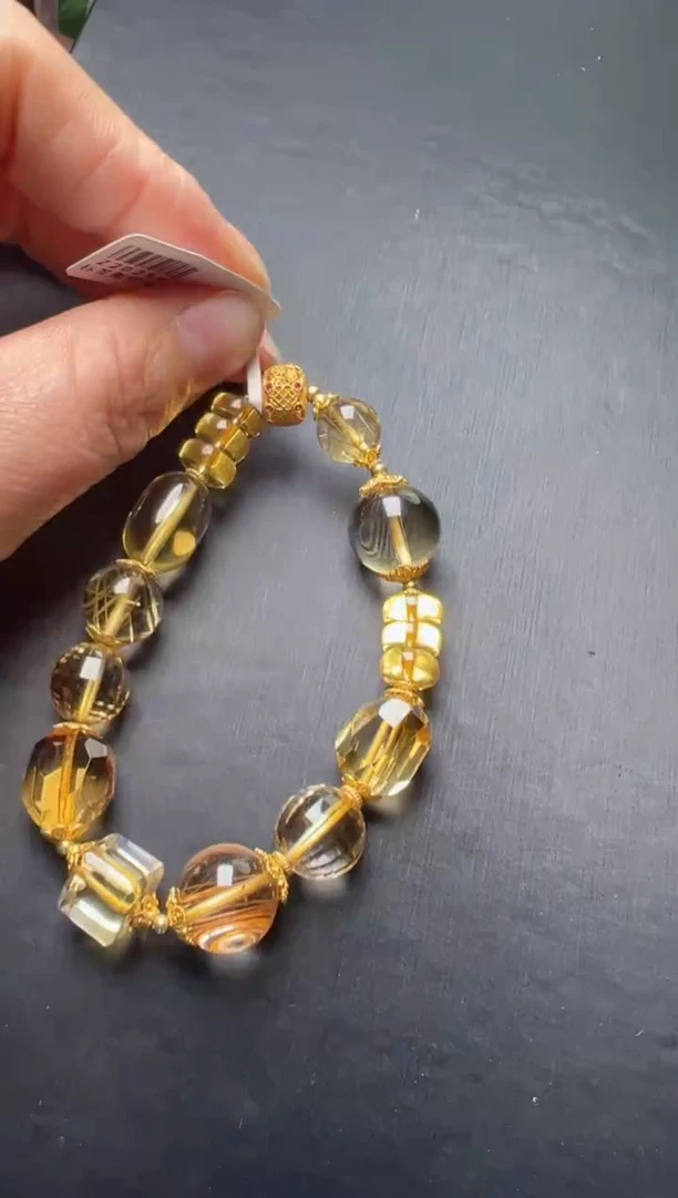 【闪购商品】水晶单圈未镶嵌黄水晶坤宁设计手串 Z20256