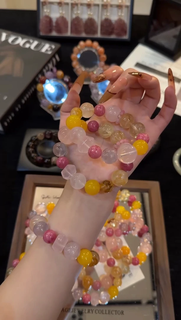 未镶嵌手链水晶樱花雨多宝x3310