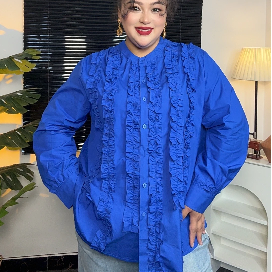 AHLIMA大码女装2025推荐款长袖时尚休闲百搭女士宽松设计感设计师