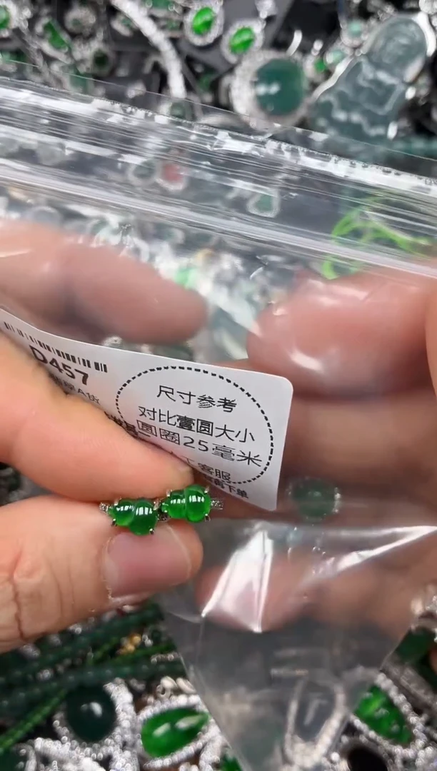 颈饰未镶嵌翡翠D457耳扣