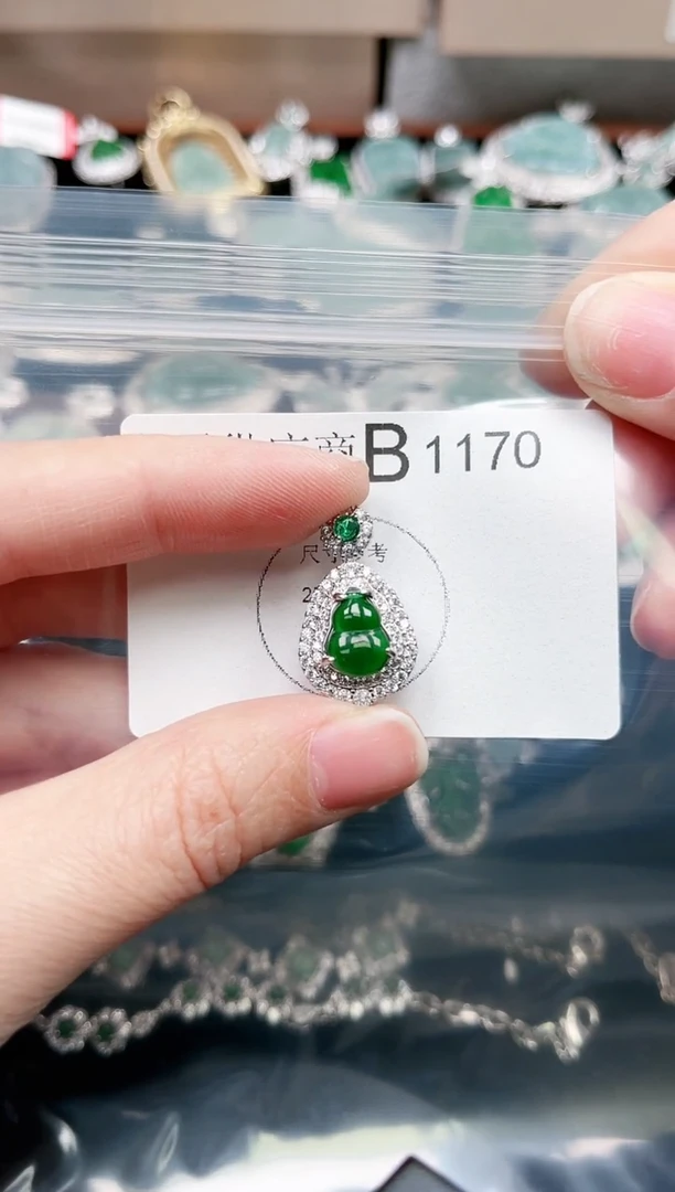 【闪购商品】翡翠颈饰未镶嵌1170赠皮绳