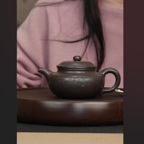 44 FMH老紫泥刻绘仿古壶