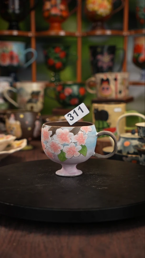 五彩手绘瓷陶紫砂杯