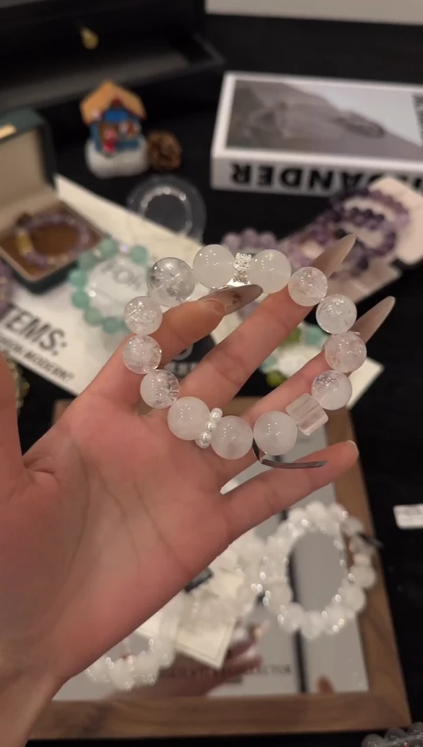 合金手链水晶纯白花嫁x3538