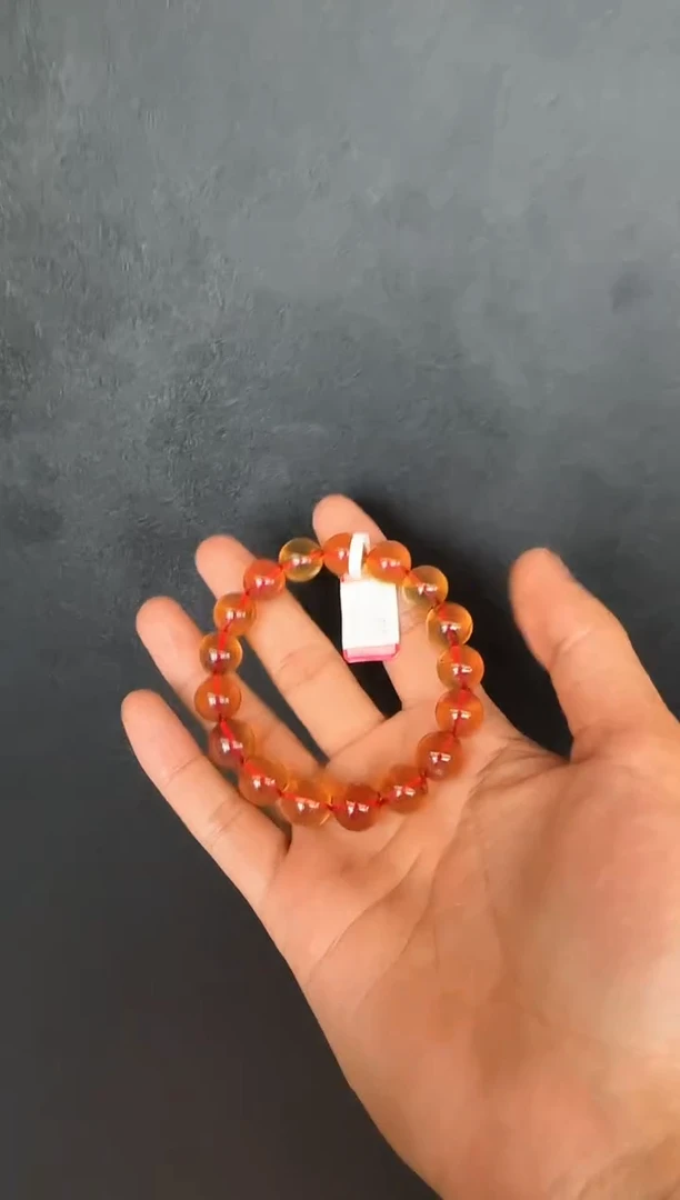 手串琥珀未镶嵌#84缅甸琥珀紫罗兰手串11mm