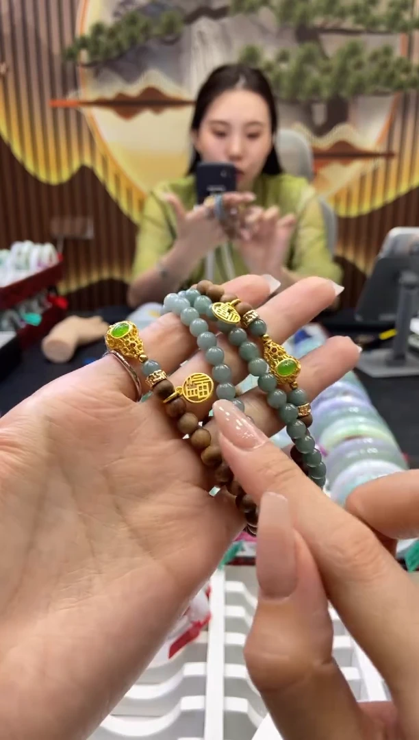 未镶嵌手串翡翠00007704多样性发货