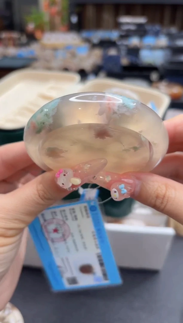 未镶嵌手镯石英质玉378(61圈赠送镯心)