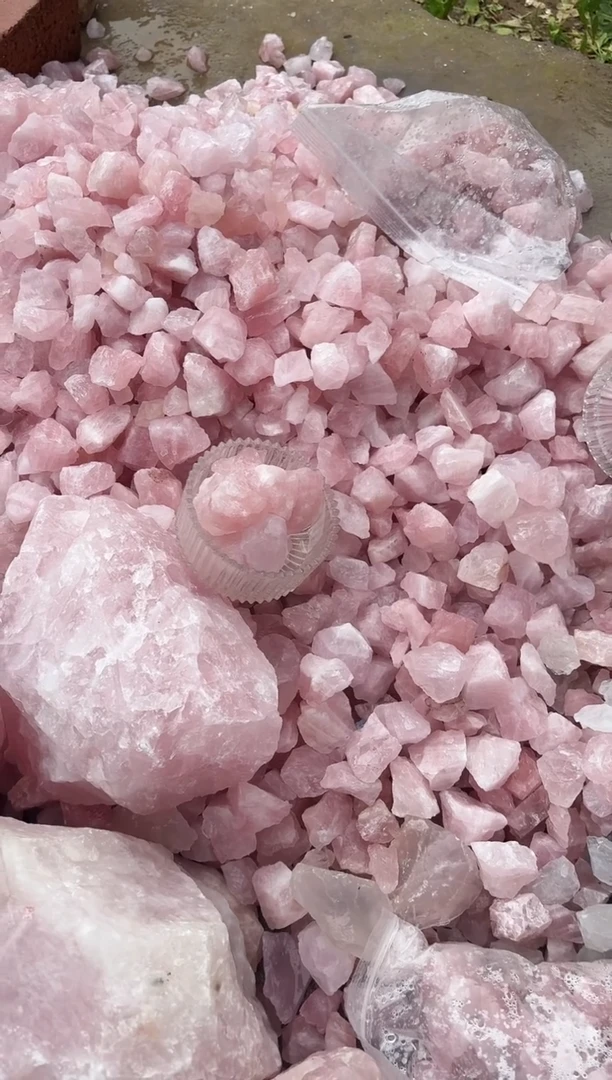 【闪购商品】摆件未镶嵌水晶粉水晶碎石 600g