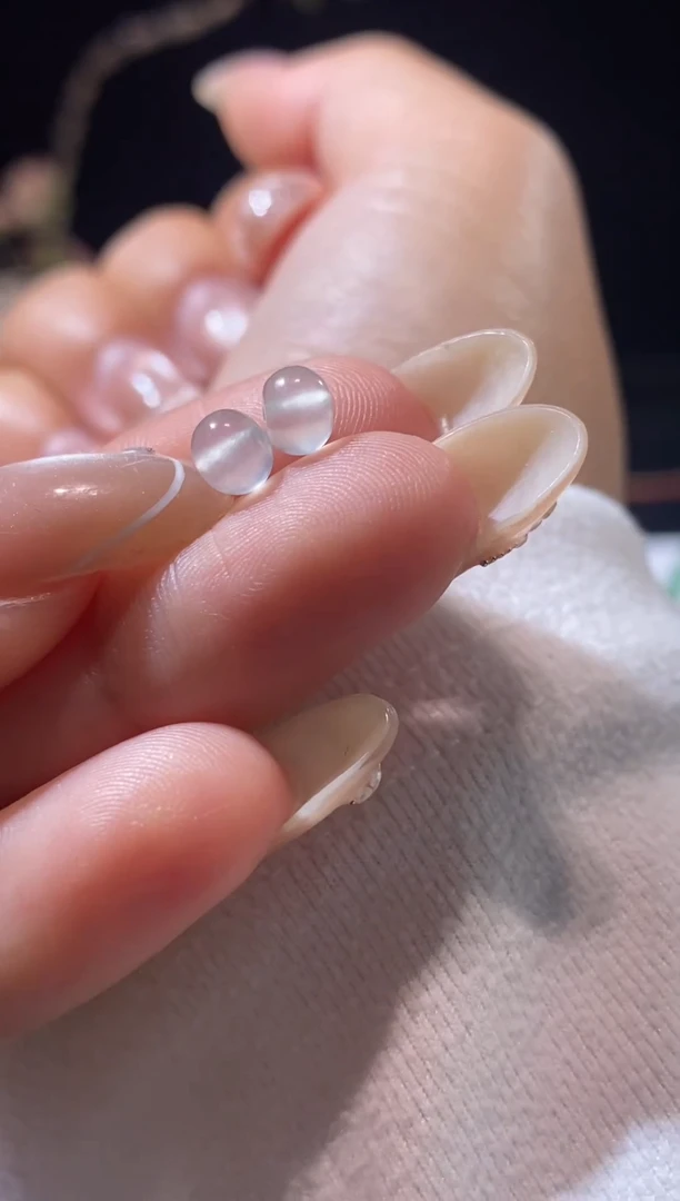 未镶嵌定制翡翠卡5/4小肥鼓珠一组2颗