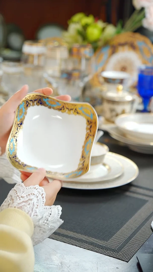 瓷片6寸方形沙拉碗2个  福利价