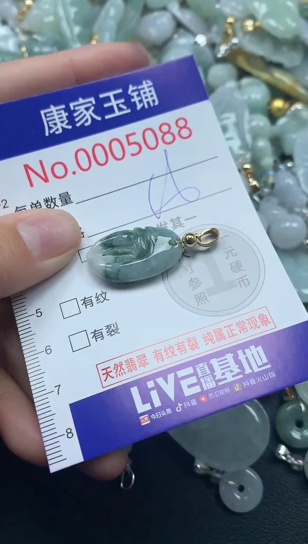 吊坠(不含链)未镶嵌翡翠5088