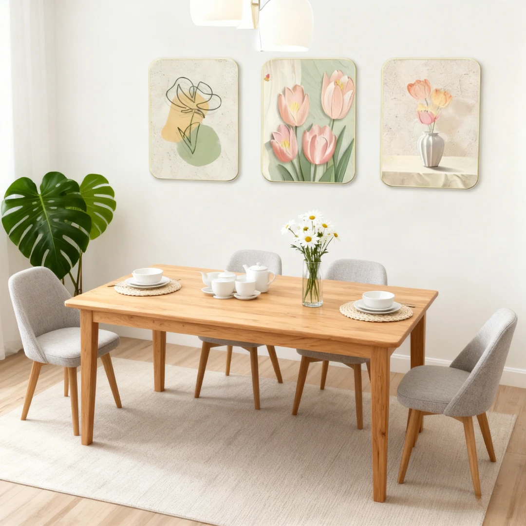 北欧客厅装饰画现代简约文艺沙发三联背景墙挂画4060