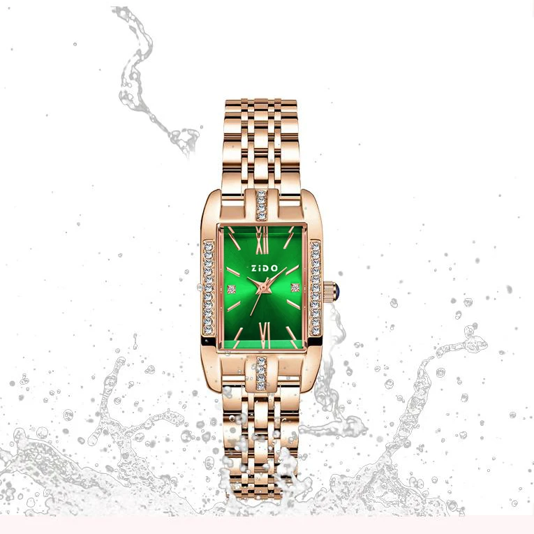 轻奢新款女士手表个性表盘潮流百搭高颜值气质时尚绿面手表