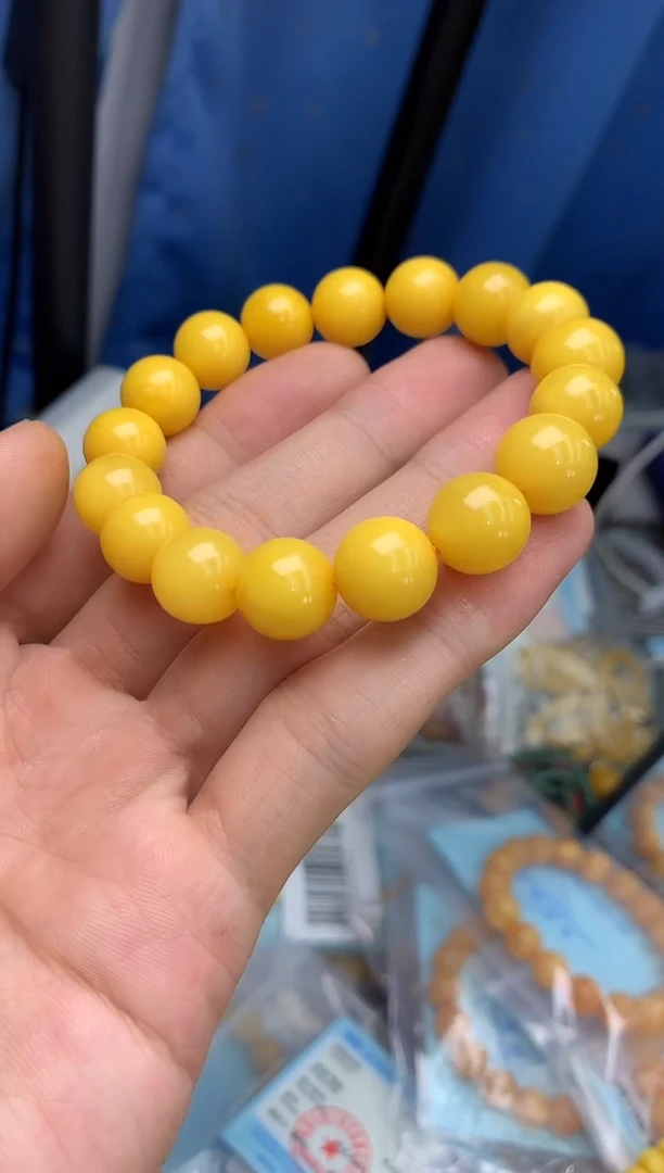 未镶嵌蜜蜡裸石手串
