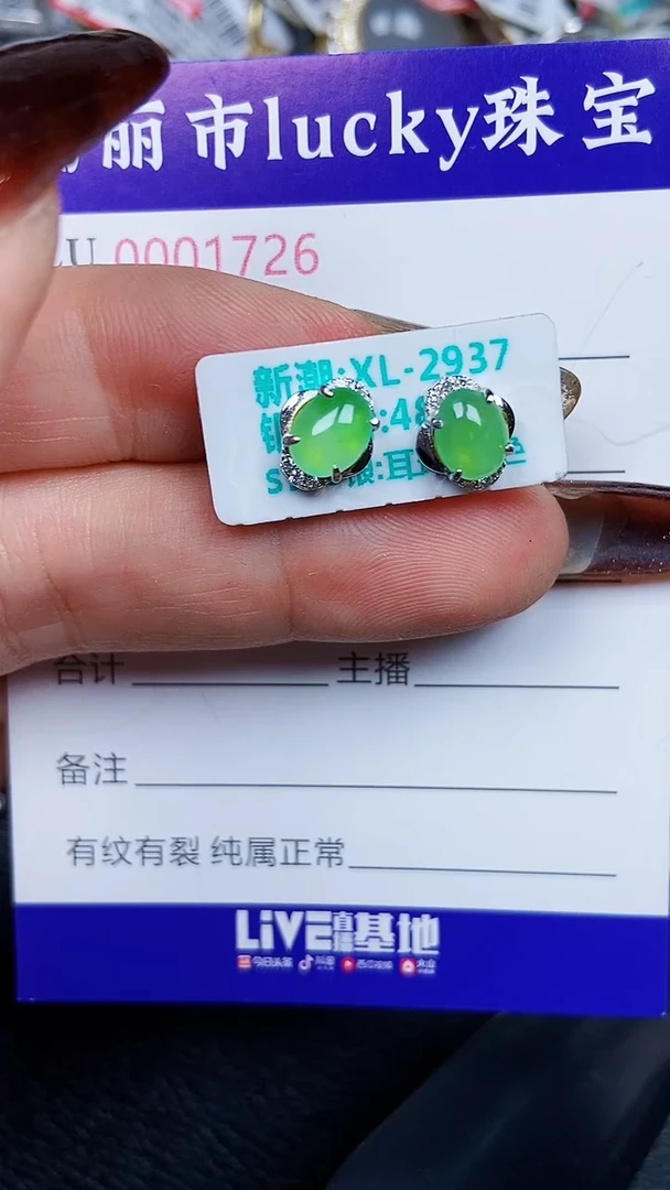 颈饰银S925镶嵌翡翠1726