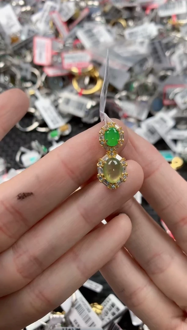 银S925镶嵌戒指翡翠11-11---3