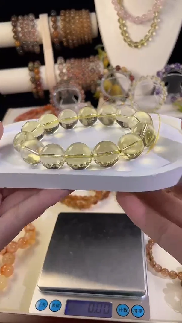 未镶嵌手串水晶17M高品黄水晶