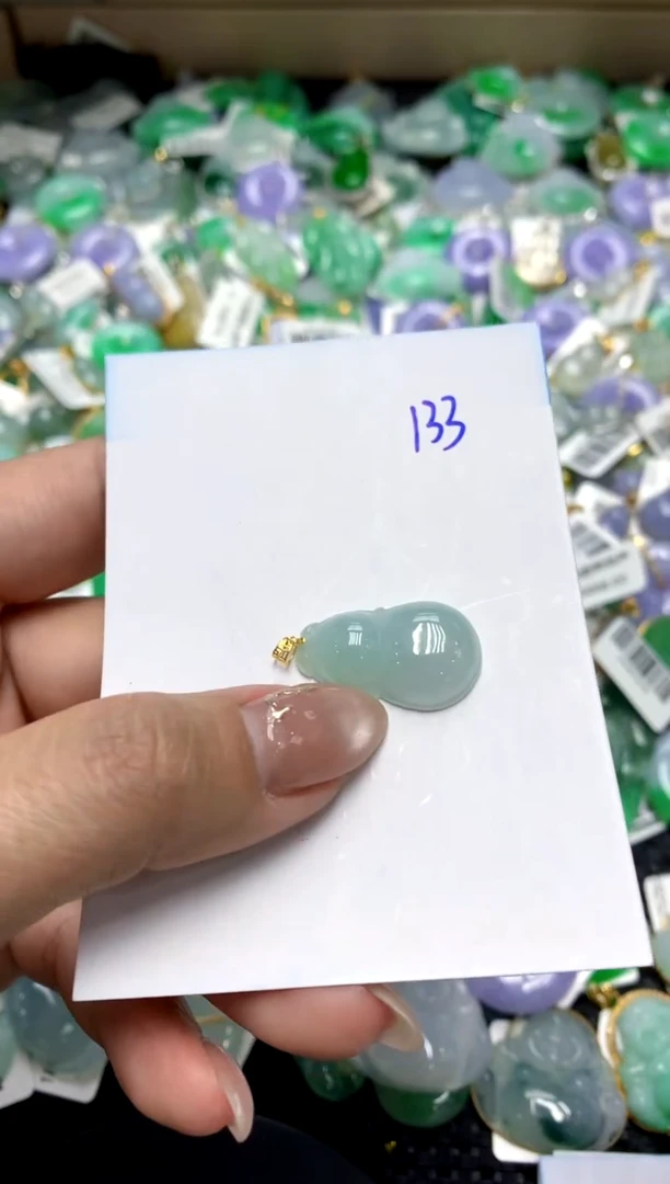 【闪购商品】翡翠颈饰18K金镶嵌1111111111111111