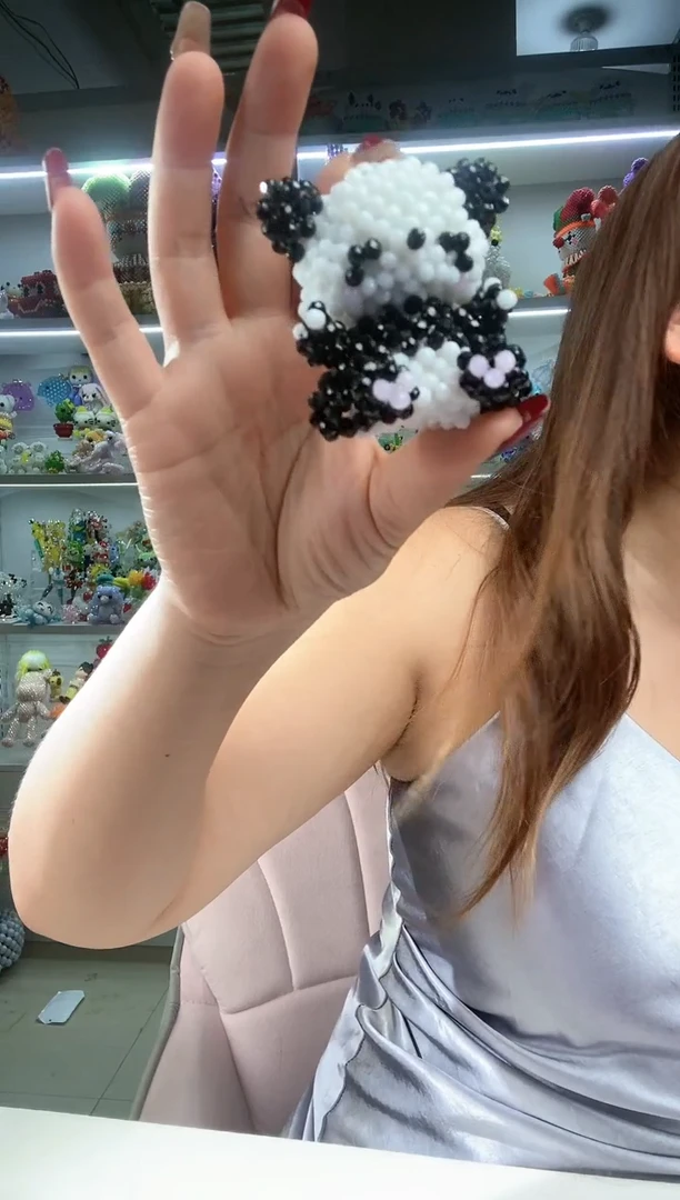 玻璃0101卡4水晶熊猫宝宝材料包1套