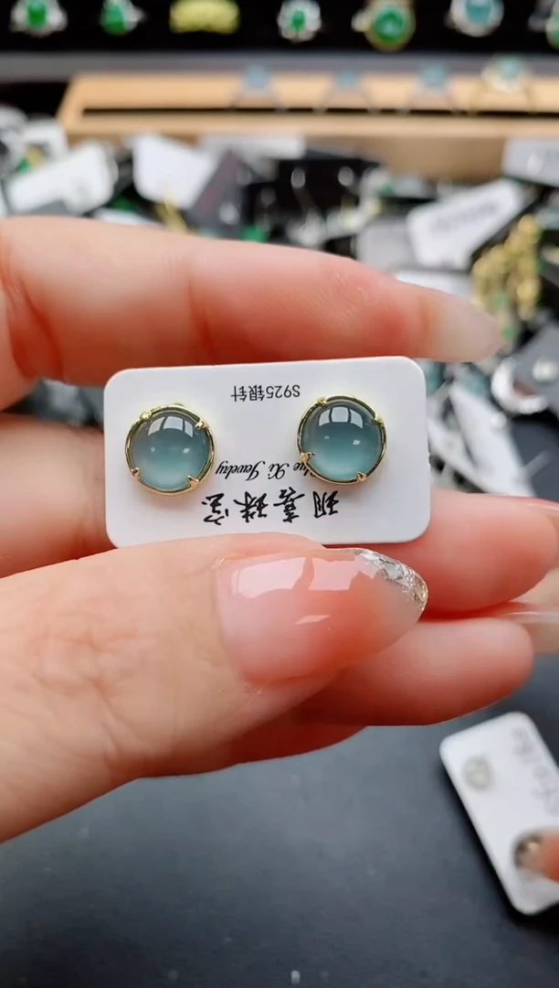 银S925镶嵌戒指翡翠1