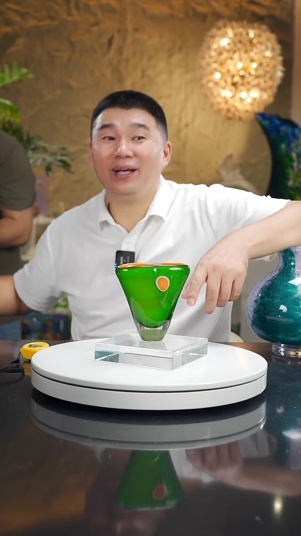 摆件伟*福利橙绿花瓶小号50号