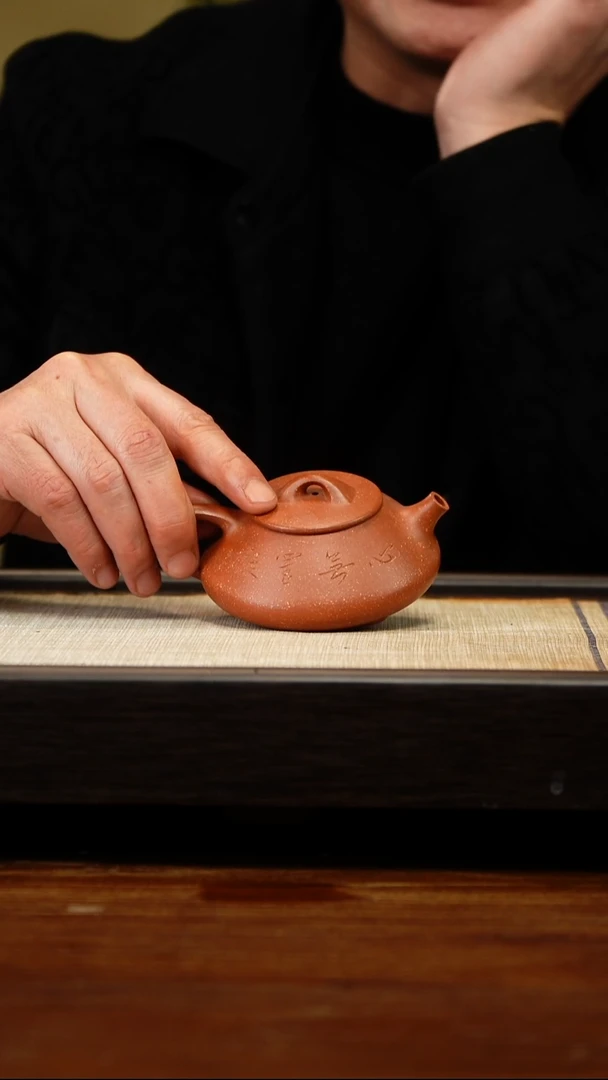 茶壶紫砂從*降坡全手憨瓢