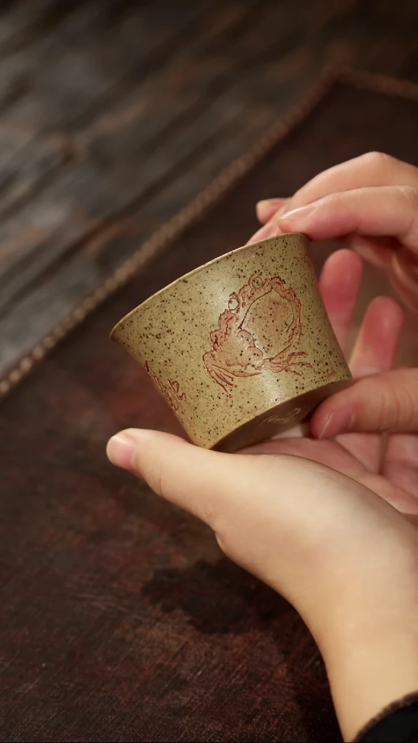 茶杯紫砂非遗茶器-金蝉