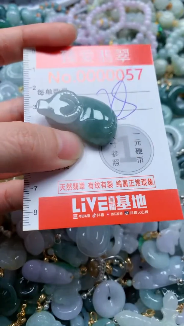 翡翠未镶嵌吊坠(不含链)0057
